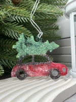Новогодняя игрушка Машинка с Елкой