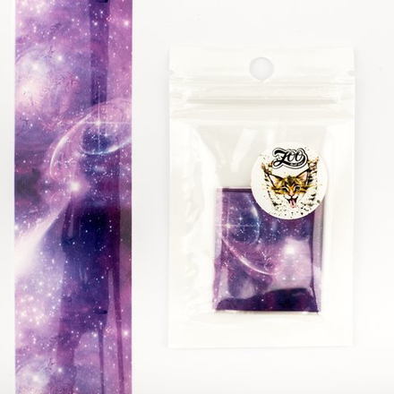 Фольга переводная "Космос" фиолетовый