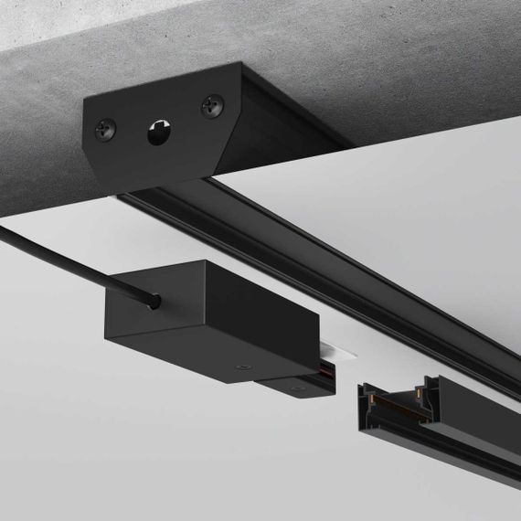 Алюминиевый профиль для монтажа в натяжной потолок однофазного шинопровода черный (2м) Elektrostandard a070478