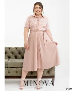 Платье 2179Б-пудровый Minova