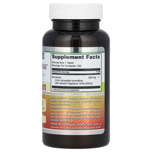 Amazing Nutrition, Бромелаин, 500 мг, 120 таблеток