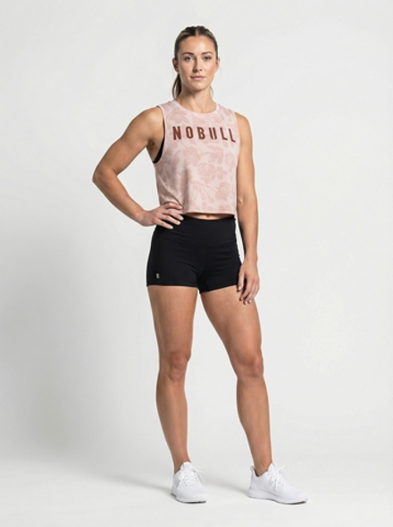 Майка NOBULL розовая в цветочек