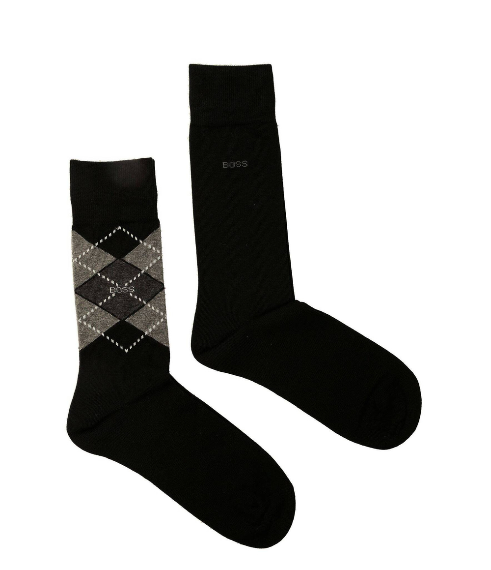 носки 2 пары argyle BOSS BLACK - черный(50478352)