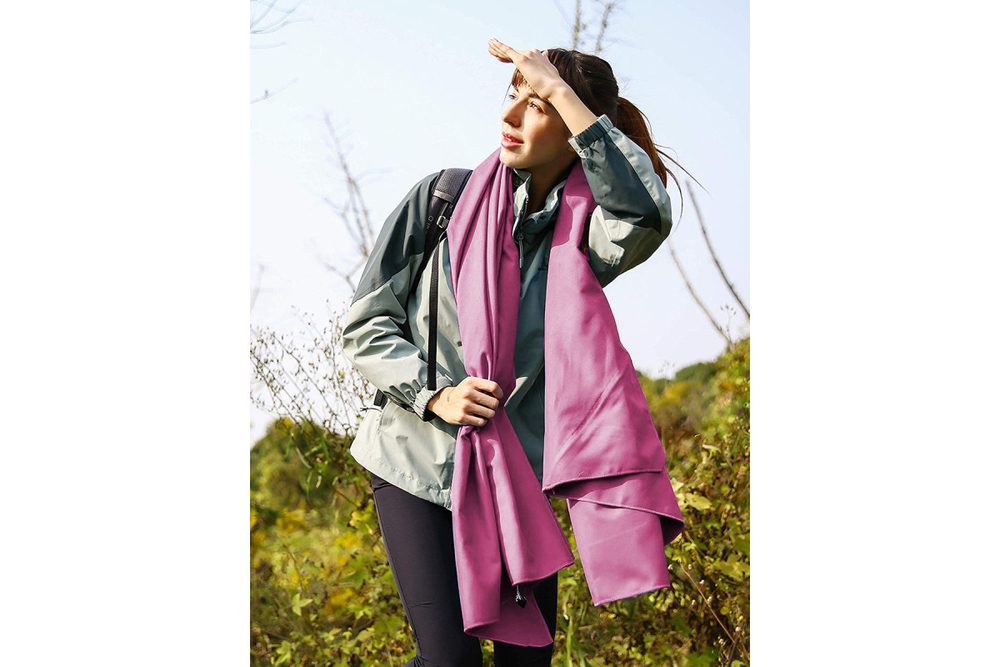 Полотенце спортивное охлаждающее RoadLike Camp 70*140 см фуксия