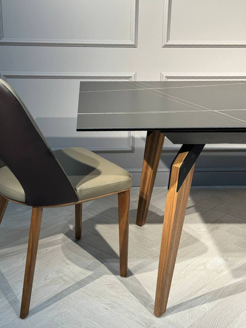 Стол обеденный Ist Casa раскладной Лацио, 160(210)х90х76 см, черный мрамор