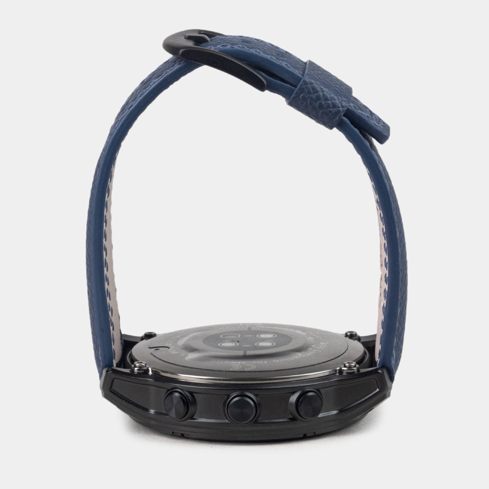 Ремешок для часов Garmin 43 mm классический из кожи теленка, синий цвета