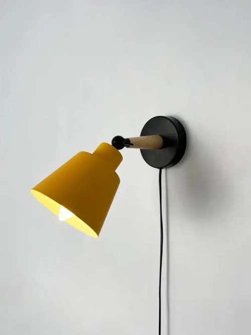 Бра настенный светильник Outframe, светильник настенный, цоколь Е27, желтый