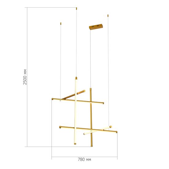 SL6207.203.70 Светильник подвесной ST-Luce Матовое золото LED 1*70W 3000K RETICO