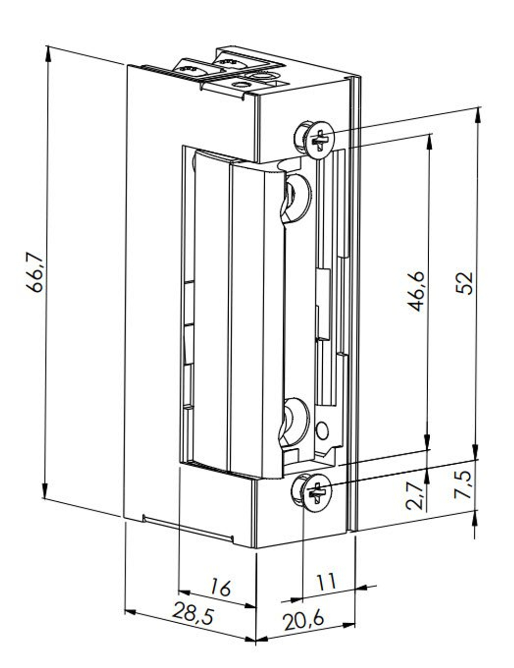 ST-SL351NC Защелка электромеханическая Smartec