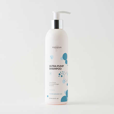 Prodiva, шампунь для пышного объема и плотности волос Ultra Pump Shampoo, 250 мл.