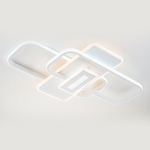 Потолочный светодиодный светильник 125Вт, 9200лм, 3000-6500K, Ra>80, плавная регулировка мощности, изменение цветовой температуры, ночник, пульт, металл/акрил, белый