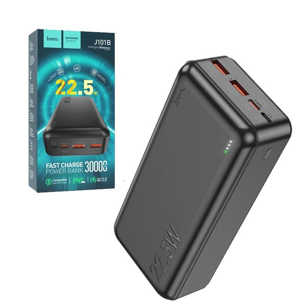 Портативный аккумулятор HOCO J101B 22.5W 30000 mAh (черный)