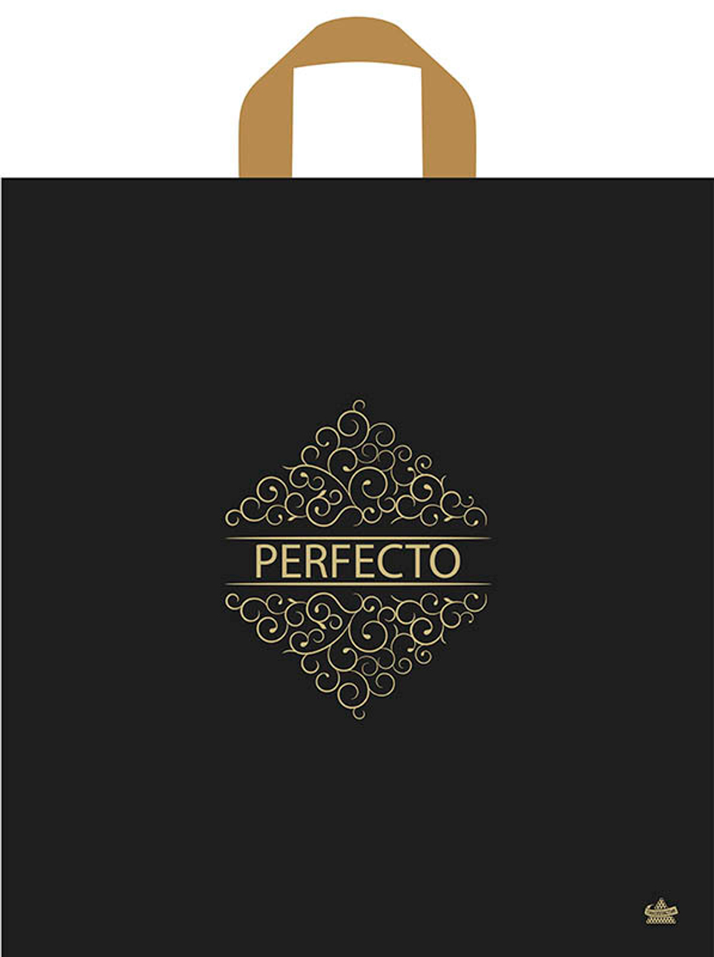 Пакет 46*42см (95мк) с петлевой ручкой "Перфекто Матовый шик" ПВД