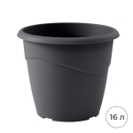 Горшок цветочный EDA 16 л, диаметр 35 см, серый
