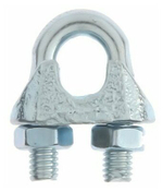 ЗАЖИМ ТРОСА СТРОЙБАТ DIN 741  8ММ (БЕЛЫЙ ЦИНК 2 ШТ)