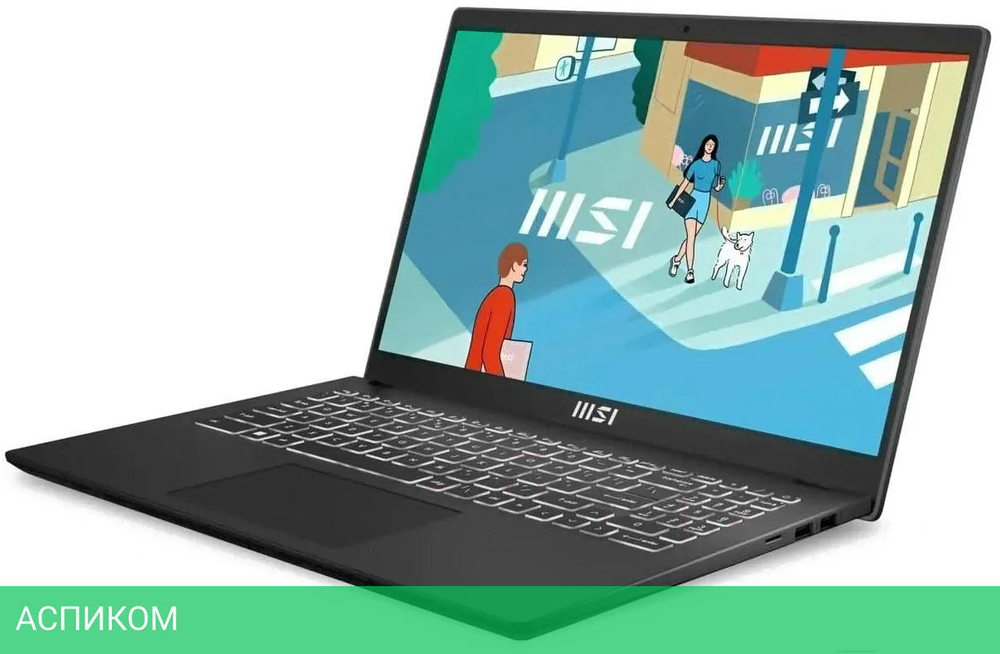 Ноутбук MSI MS-15H4 Modern 15 H B13M-228XBY Windows 11 Pro Classic Black (9S7-15H411-228)