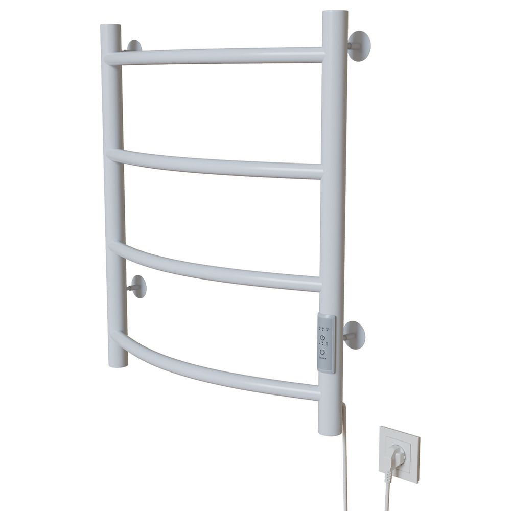 Полотенцесушитель MIXLINE CAPELLA  60х50 (таймер, 201 Вт, 4 перекладины) электрический БЕЛЫЙ