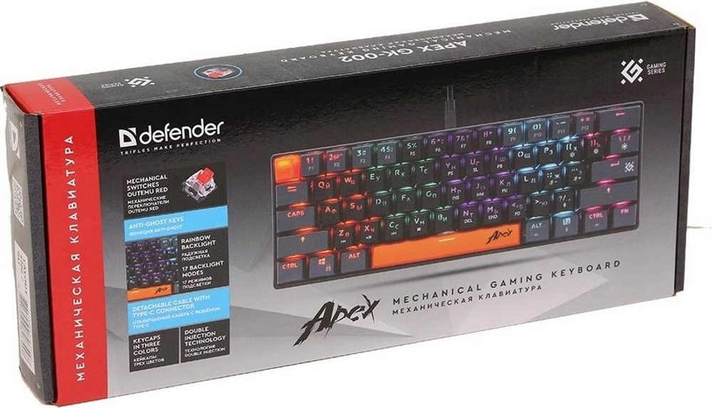 Клавиатура Defender Apex GK-002 (45003) черный