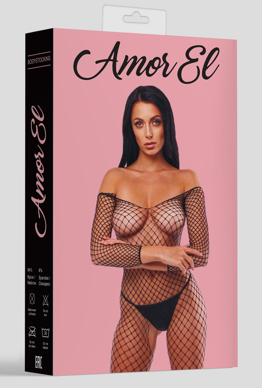 Комбинезон-сетка Estela с рукавами длиной 3/4 (Размер: S-M-L) (Цвет: черный)