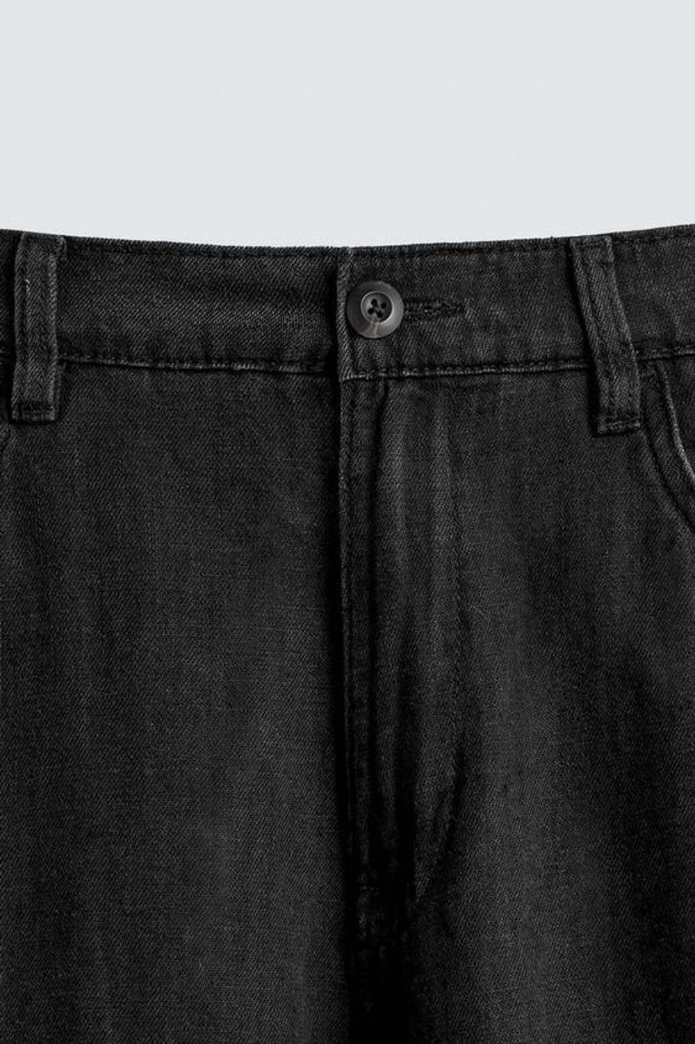 ZARA ЛЕГКИЕ ДЖИНСЫ СВОБОДНОГО КРОЯ WIDE LEG, ЧЕРНЫЙ