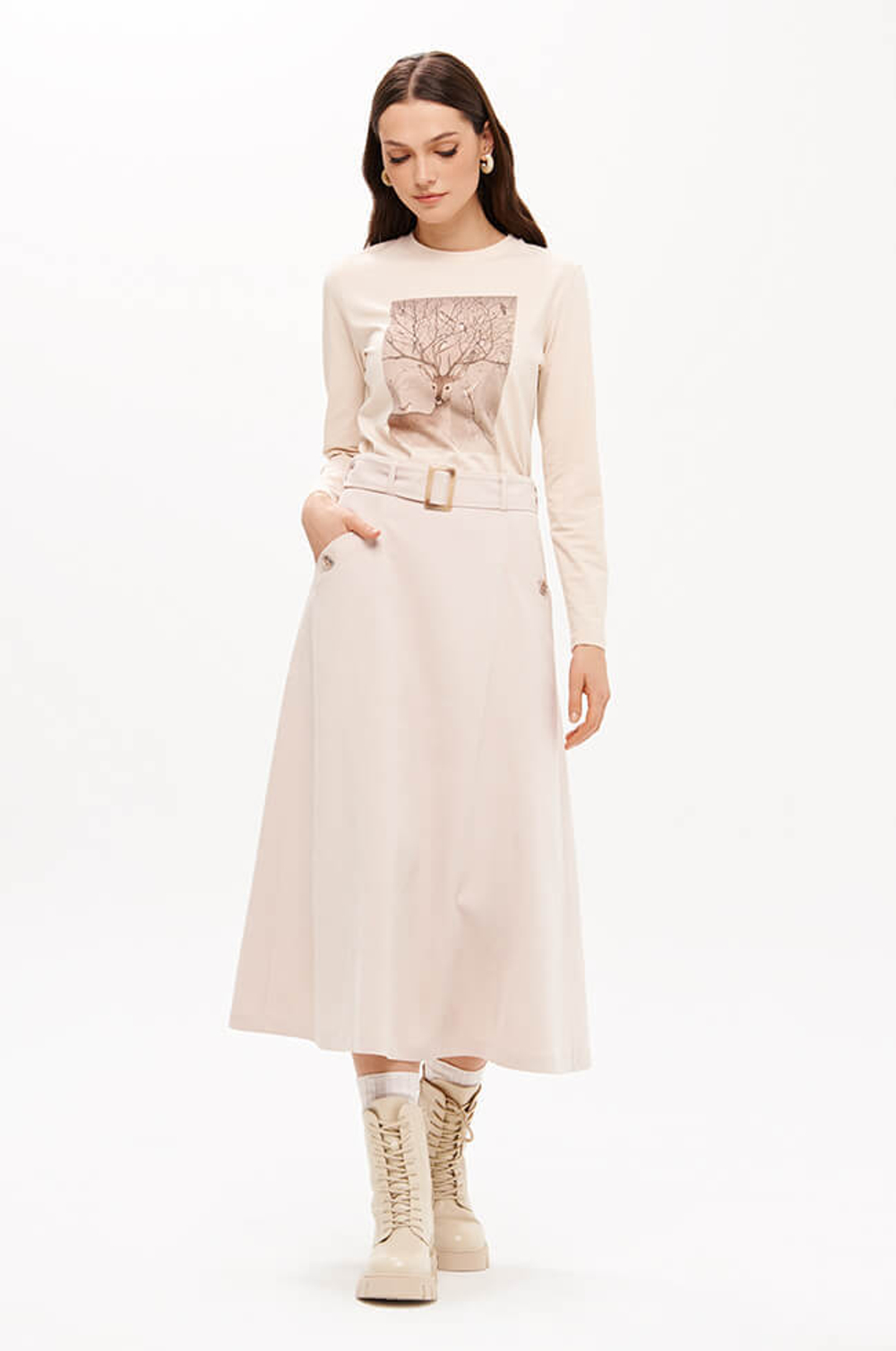 23360 Лонгслив женский (бежевый)