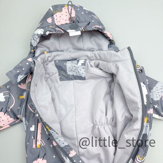 Комбинезон демисезонный "Ламы" серый