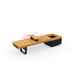 Лавка Rail Road 02 с вазоном и подлокотником