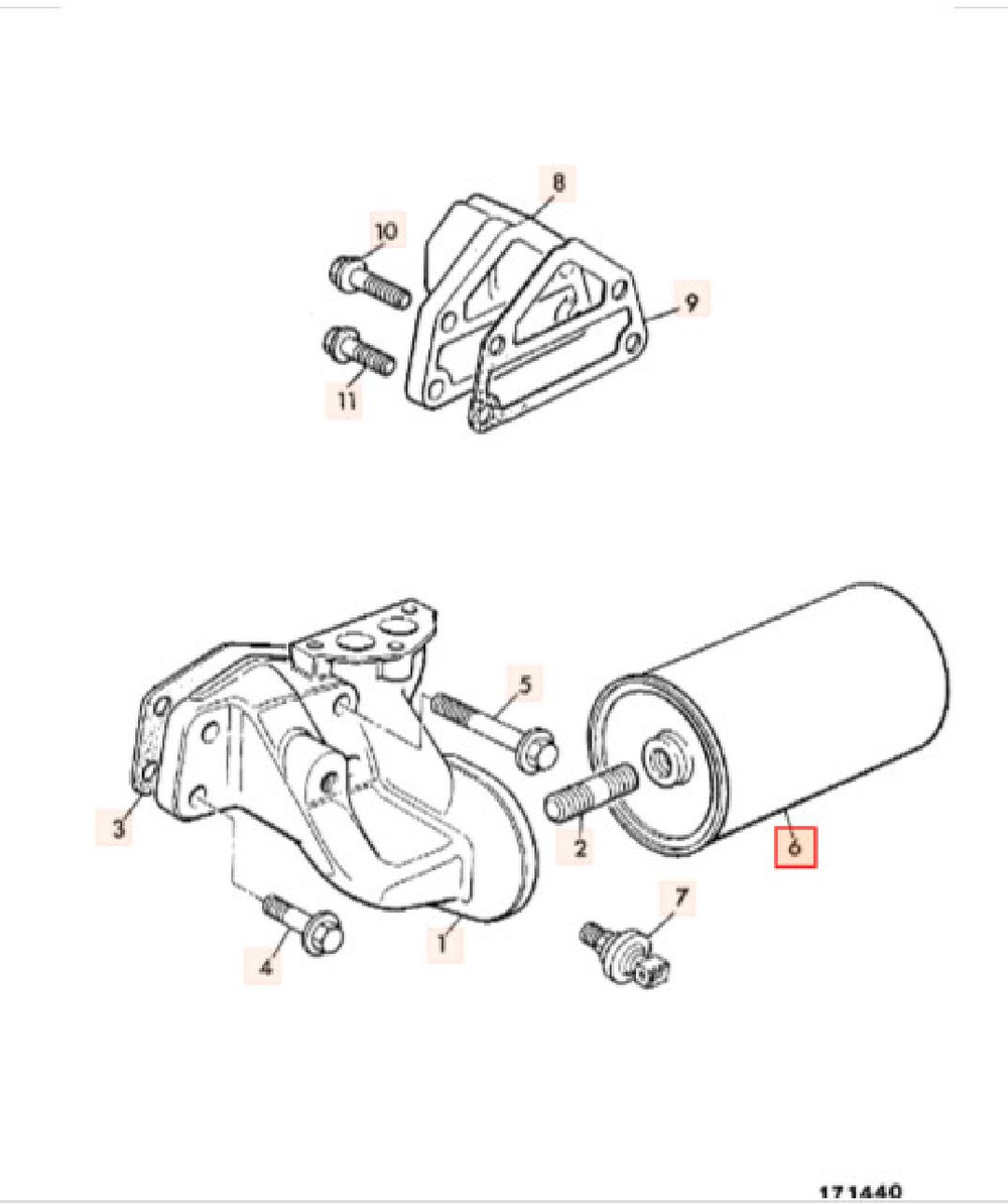 Фильтр масляный Perkins 7W-2326, 2654407, 02/100073, P554407
