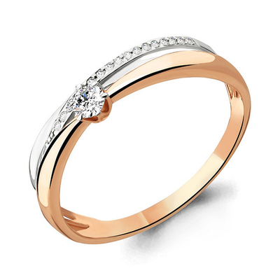 963221Ак Кольцо из Золота с бриллиантами из коллекции "Предвкушение"