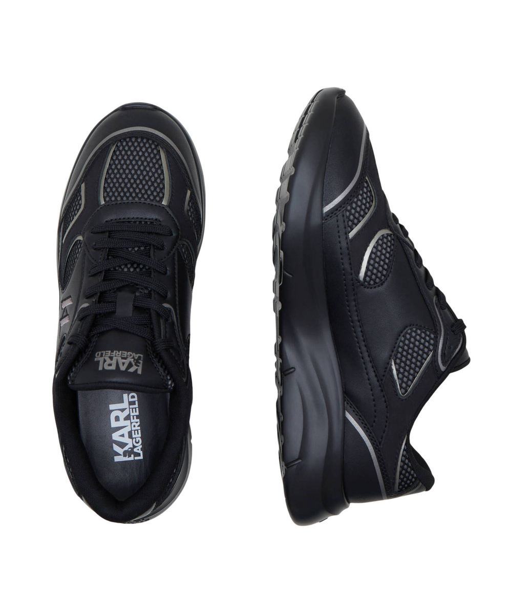 Кожаные кроссовки Karl Lagerfeld - черный(KL53620)