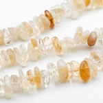 "Цитрин" бусины, крупная крошка 8-12 мм, цена за отрезок 19 см (1/2 нити)