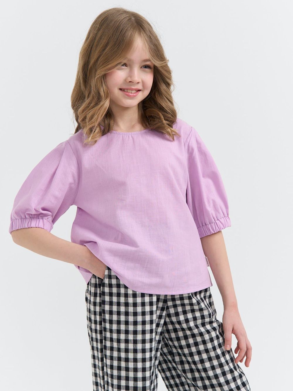 Топ хлопковый "Лаванда" 7+