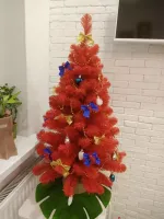 Искусственная красная елка «Огненная» (пвх) от 1,2 м до 3 м