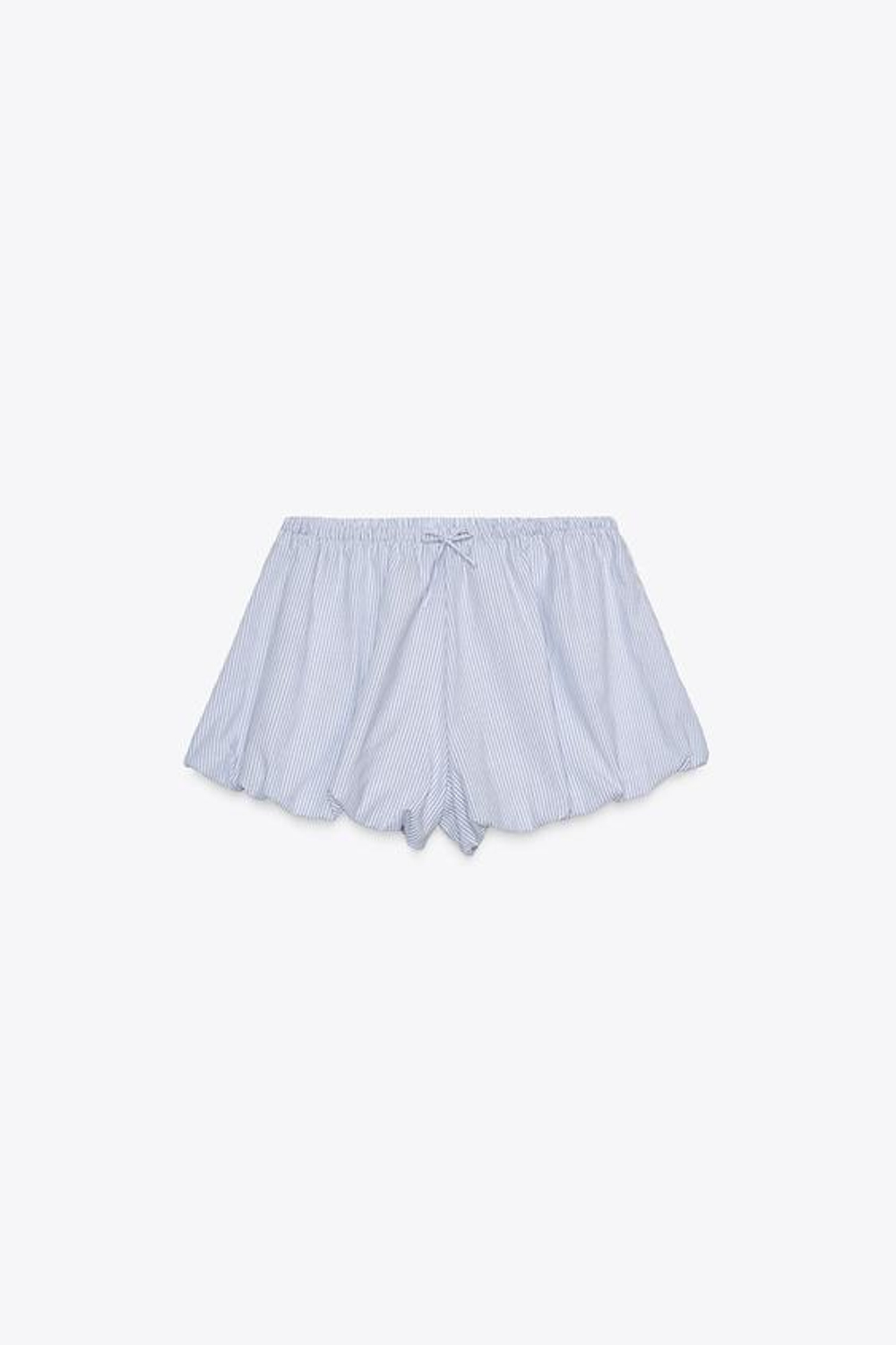 ZARА ПОЛОСАТЫЕ ШОРТЫ-КЮЛОТЫ, НЕБЕСНО-ГОЛУБОЙ