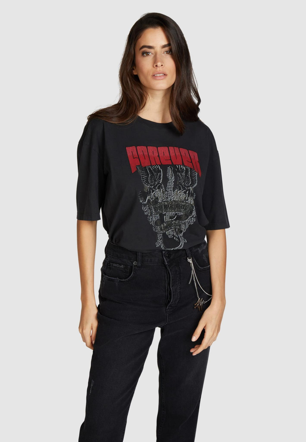 Футболка Marc Aurel 73644 черный FOREVER красным