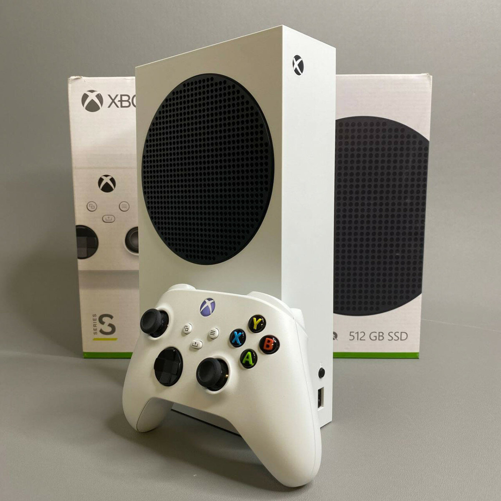 Игровая приставка Microsoft Xbox Series S 512 ГБ SSD, без игр, белый/черный