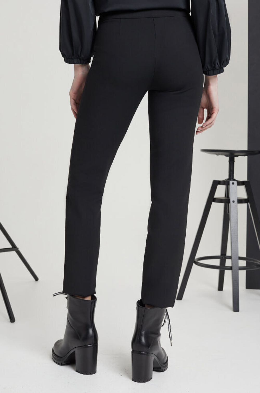 3787 Брюки женские (черный полоска)