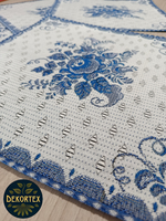 Набор декоративных гобеленовых салфеток Гжель букет 32х32 (6 шт.)