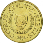 Cyprus, 1 Cent (Type 2 Coat of Arms), 2004, BU