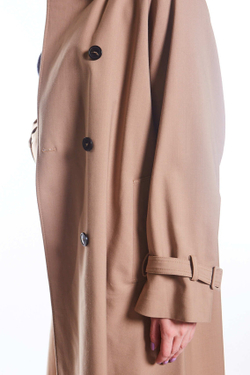 ДВУБОРТНЫЙ ТРЕНЧ ИЗ НЕПРОМОКАЕМОЙ ТКАНИ