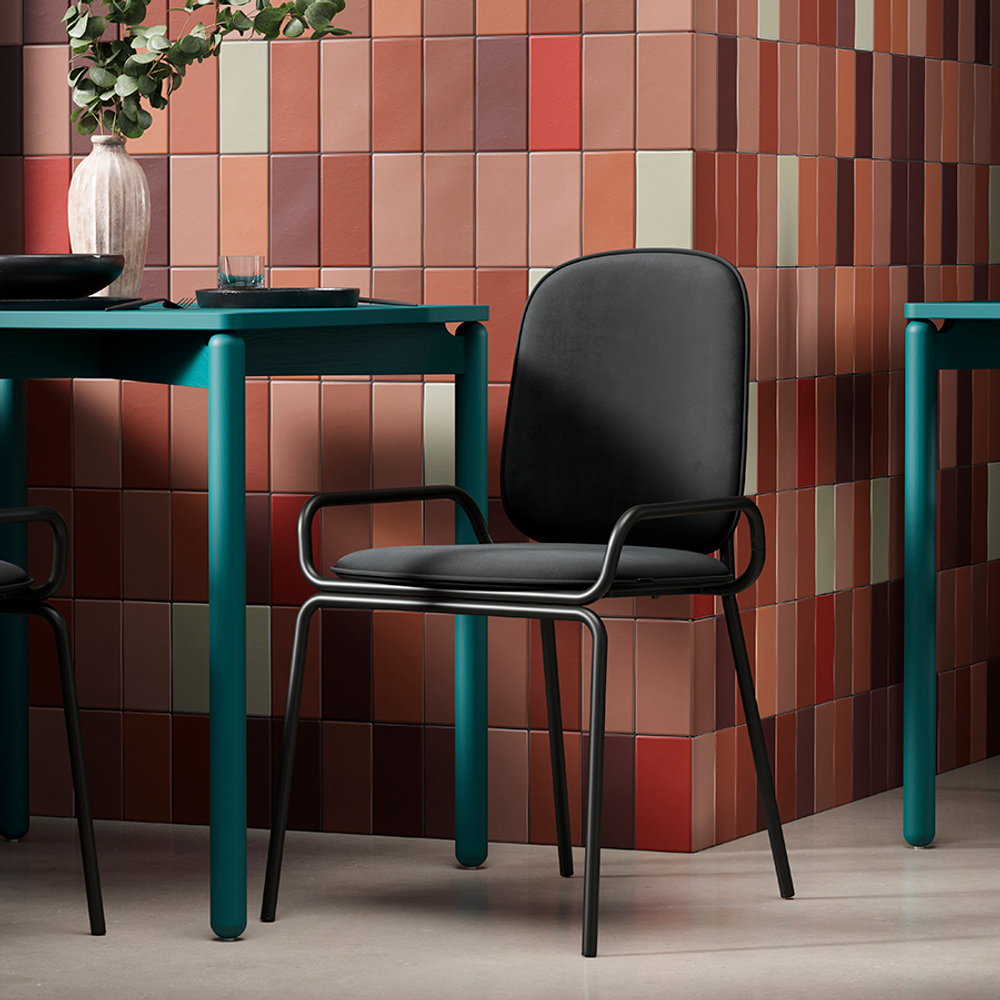 Стол обеденный saga, 75х75 см, сине-зеленый