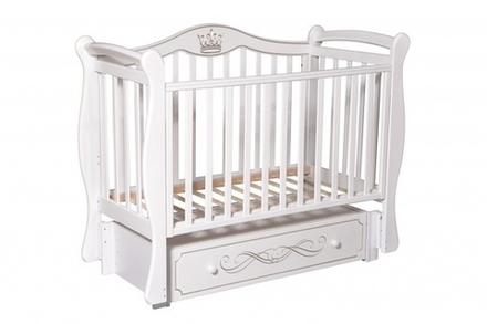 Кровать детская "Julia 111" автостенка, универсальный маятник (белый)