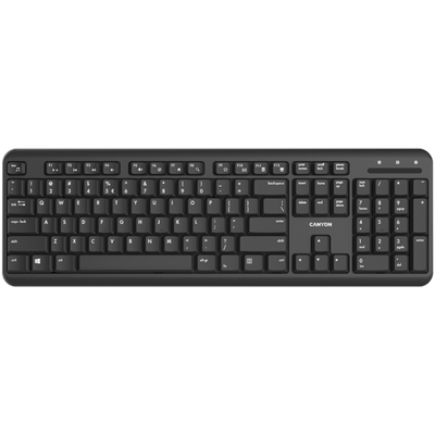 CANYON keyboard HKB-W20 EN/RU Velvet Wireless Black