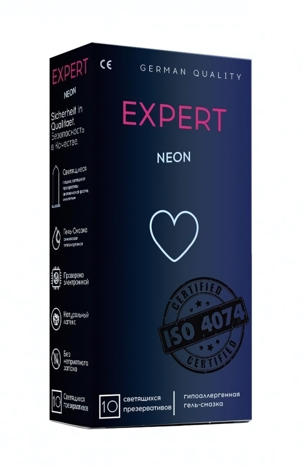 ПРЕЗЕРВАТИВЫ EXPERT NEON № 10 (СВЕТЯЩИЕСЯ), 10 штуки