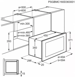 Встраиваемая микроволновая печь AEG MBB1756SEB