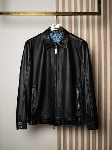 Куртка Stefano Ricci вставка из кожи крокодила