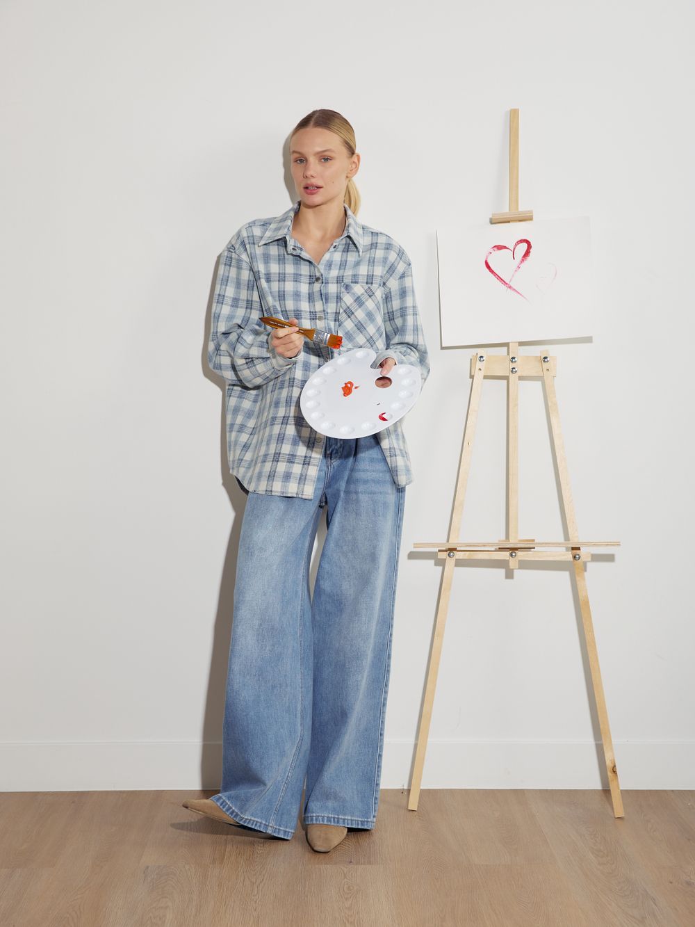 PERFECT JEANS С ЗАЩИПАМИ BLUE