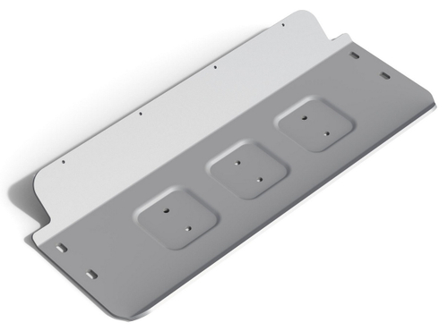 Защита картера Rival для Nissan Patrol Y61 рестайлинг (V - 3.0D; 4.8) 2004-2010, штампованная, алюминий 6 мм, с крепежом, 2333.4114.1.6