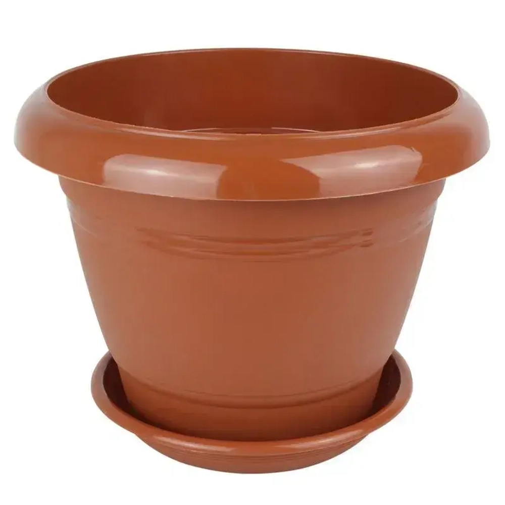 Горшок Фестона, D17, 1,6 л, терракот с поддоном