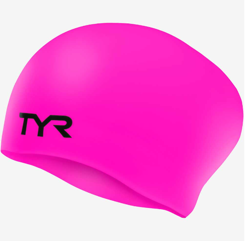 Шапочка для плавания TYR LONG HAIR WRINKLE-FREE SILICONE CAP